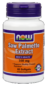 Saw Palmetto Double Strength 160 mg (60 Gels) NOW Foods